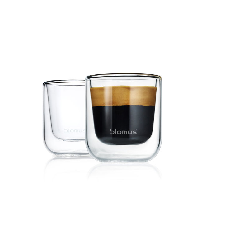 Blomus Nero 2.7 oz. Insulated Double Wall Espresso Glasses Wayfair